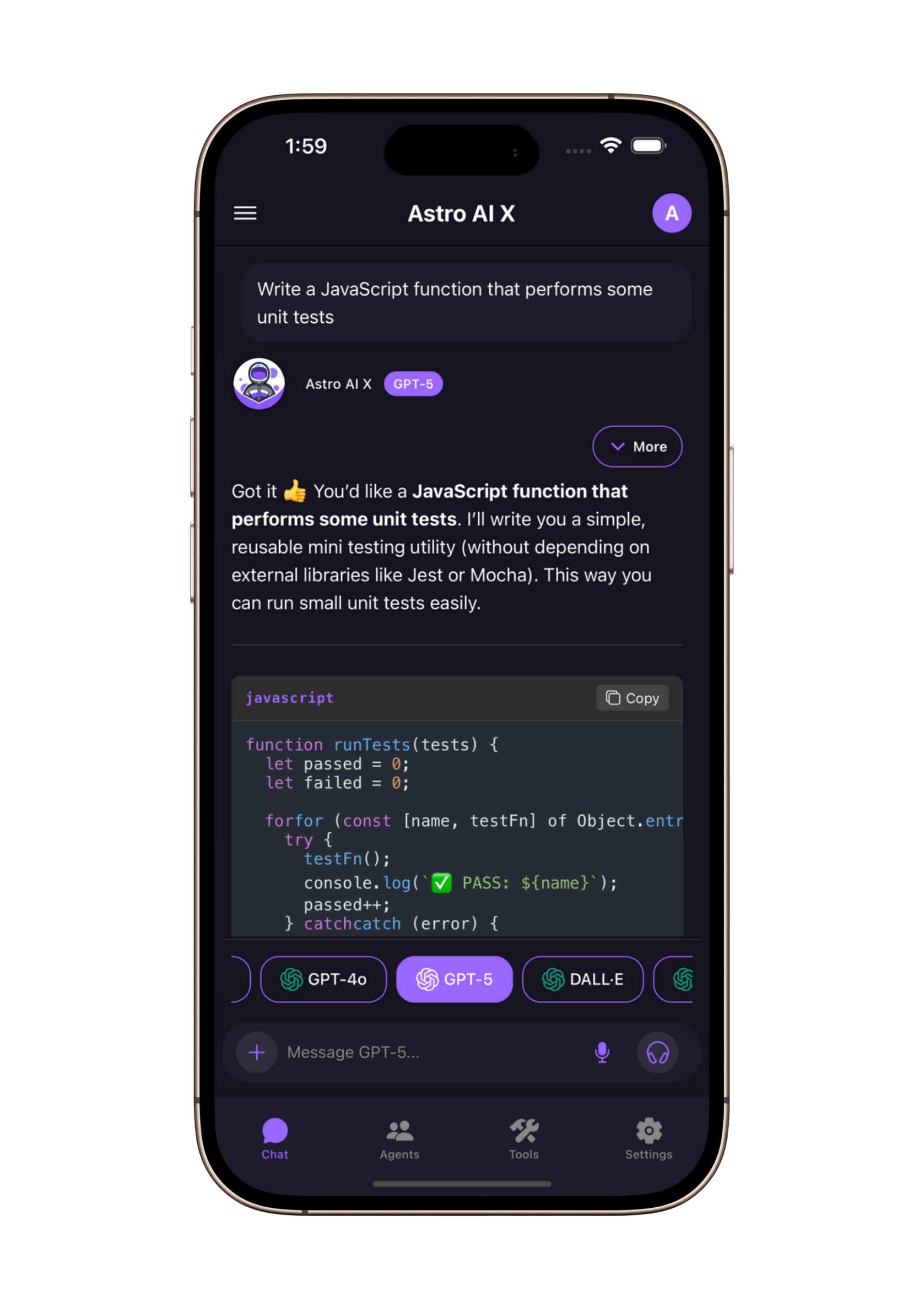 Astro AI Android app screen 3
